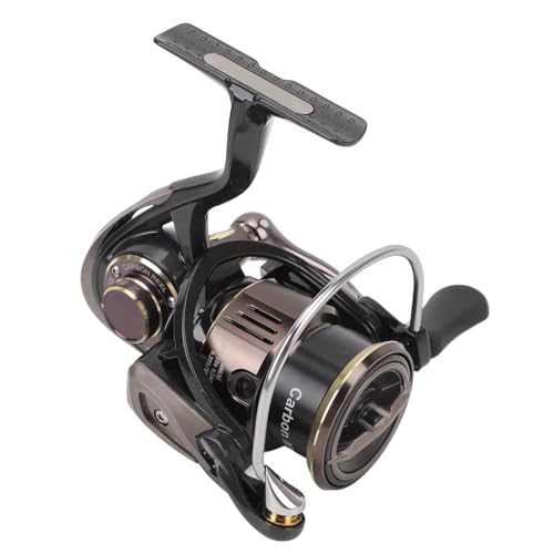 Carrete de Pesca, Carrete Giratorio de Goma Metálica de Fibra de Carbono con Rodamientos Suaves, Ligeros y Potentes para Pesca en Agua Dulce y Salada (STA2500)