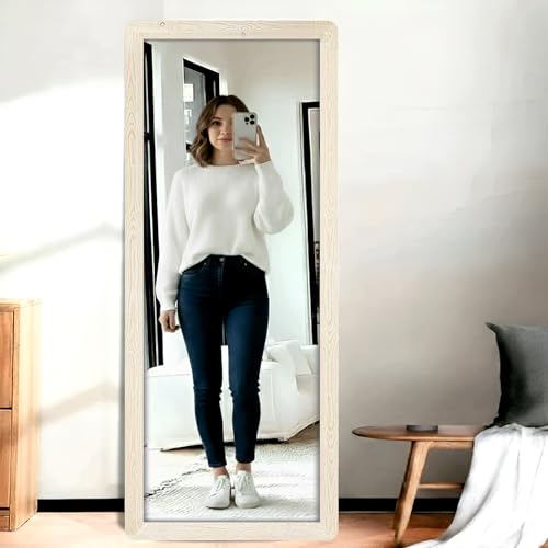 Image of Creative Arts n Frames 15x51 inch Highland Pine Finish Long MDF Wood Wall Hanging Mount HD Mirror Home Decor Items Living Room Bathroom Bedroom Hotel Office (Highland Pine Finish Color HD Mirror)