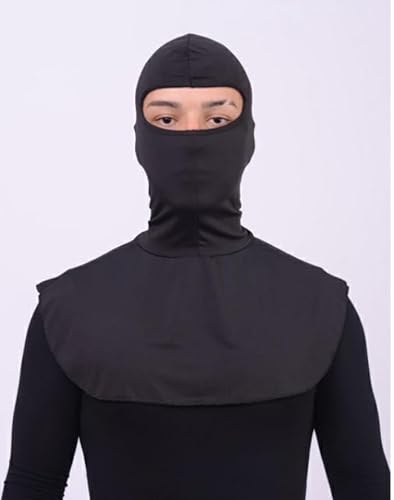 Balaclava Modelo Pescador Com Proteção Solar Fator Uv50 Touca Ninja Em Tecido Suplex (Preta)