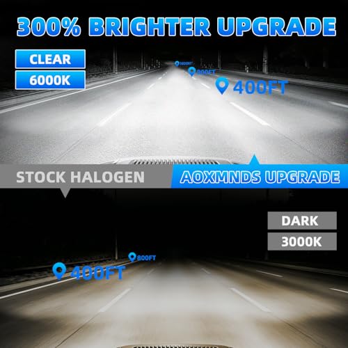 Image of Halogen Headlight Bulbs Compatible with GMC Yukon Hybrid 2008-2013, H13 High Low Beam Combo, 6000K White,Plug and Play, Pack of 2