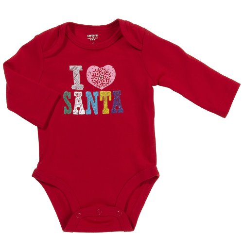 Bodysuit I Love Santa rouge Carter's : premier Noël magique