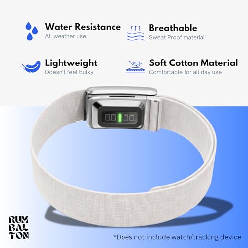 Image of Hydra Soft Bicep Strap for WHOOP 5.0 One /Peak /Life MG Band - Breathable Adjustable Waterproof Replacement Bicep Strap for WHOOP Band 5.0 - Not Compatible with Gen 4 (Off White, Life /Mg)