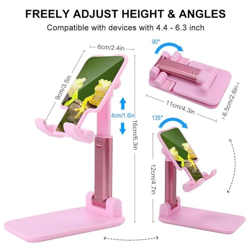 Support de téléphone pliable multi-angle avec double gecko antidérapant pour bureau - 2