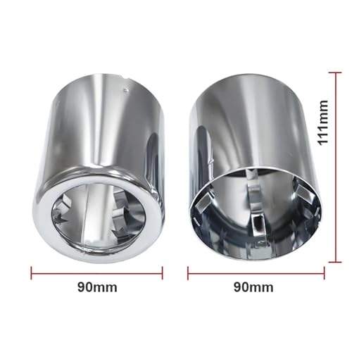 Cache-pot d'échappement de haute qualité pour BMW X1 F49 F48 finition Silver - 2
