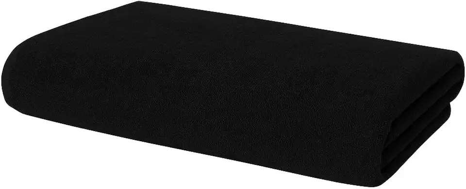 Toalha de Banho Gigante Adulto Macia 1,40 m x 70 cm Alta Absorção Luxo (Preto)