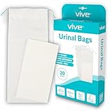 Vive Disposable Urine Bags (20 Count) - Pee Bags for Emergencies, Camping & Car Travel - Travel Urinal for Men and Women - Portable Urine Collection Bags - Leak-Proof Pee Bag - Emergency Urine Bag Kit