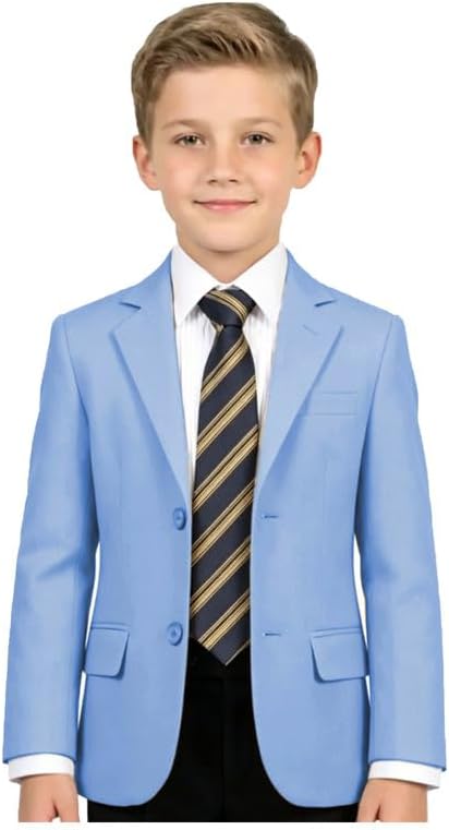 Kids Blazer for Boys Formal Jacket Slim Fit Wedding Blazer & Sport Coats | Summer Dress Clothes Ring Bearer Outfits School Uniform