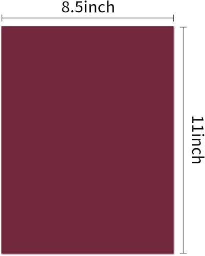 Miniatura 2 de Cartulina de 20 hojas de cartulina rojavinoburdeos, 8.5 x 11 pulgadas, papel grueso de 8.82 ozm, cartulina pesada de 92 libras para proyectos de