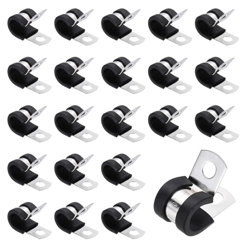 Serre-câble en acier inoxydable avec caoutchouc EPDM isolant de 10 mm | 100 pcs - 2