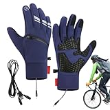 Pzuryhg Guantes de trabajo con calefacción para esquí, guantes de snowboard con calefacción, guantes térmicos USB para ciclismo al aire libre, guantes de invierno con elementos calefactados, guantes