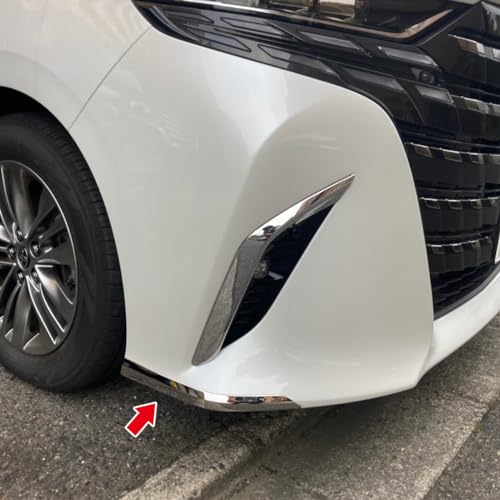 oi-trading トヨタ 新型 アルファード 40系 2023年6月~ 専用設計 フロントバンパーコーナートリム プロテクター ガーニッシュ 傷付き防止【素材】SUS304ステンレス 鏡面仕上げ カスタム パーツ アクセサリー ドレスアップ 外装 2P