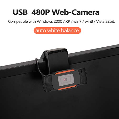 Cucudy Câmera USB 480P Câmera ao vivo Câmera de conferência para condução de conferência gratuita Câ