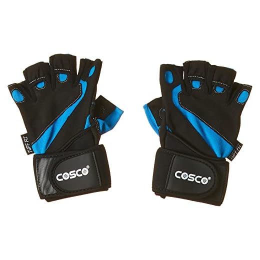 Cosco Tuff Fit Leather Gym Gloves, Medium (Color May Vary)