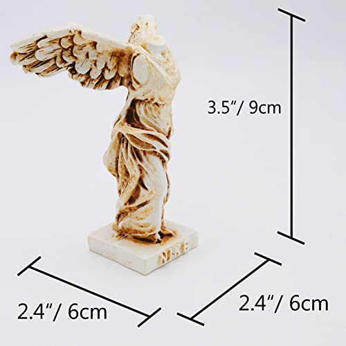 Image of Winged Victory of Samothrace Fish Tank Decorations Decor Sculpture Ancient Greece Reptile Turtle Lizard Spider Tanks Terrarium Statue Decor Ornament Pet Brown
