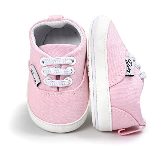 Image of Infant Baby Boys Girls Canvas Sneaker Toddler Slip On Anti Skid Newborn First Walkers Candy Shoes for 0-18 Months
