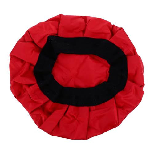 OUNONA Gorro Térmico Cuidado del Cabello Rojo Apto para Microondas y Refrigerador Gel Incorporado para Acondicionamiento Profundo y Capilar Casa