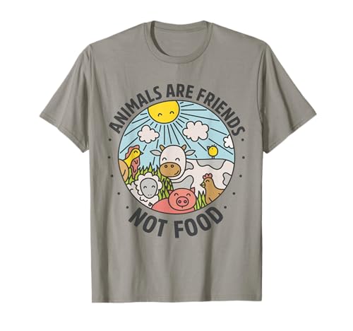 Animals Are Friends Not Food Animal Lover Funny Vegetarian T-Shirt