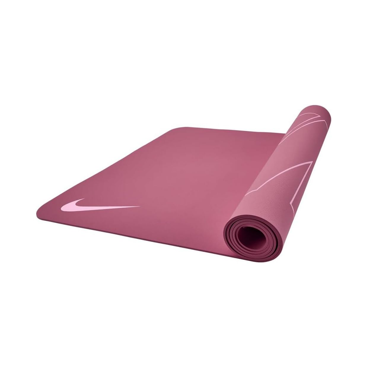 Nike Yoga Mat 4mm Reversible Yogamatte Fitnessmatte Workout Matte rutschfest, Peony/Pink Foam, 180 x 65cm