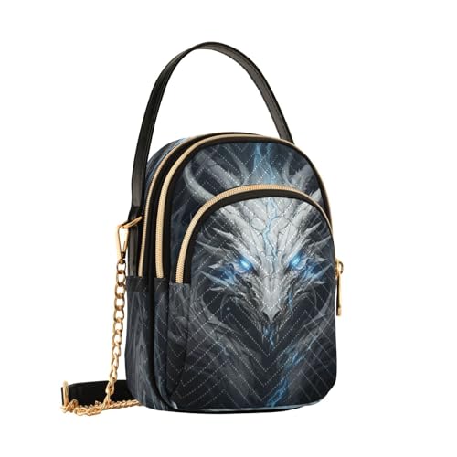 Bolso de hombro Black Dragon para mujer clásico retro miniatura 3