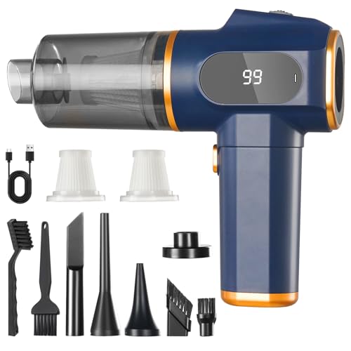 La mejor selección de Bolsas para aspiradoras de mano del mes. 42 YUDSKU Aspiradora de Mano Inalambrica, 2 en 1 Aspiradora para Auto y Bomba de Aire Eléctrica con Pantalla LED, Linterna y HEPA Filtro Lavable, 10000pa Aspiradora portatil para...