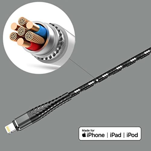 3Colorful Iphone Lightning Cable 6Ft 3Packs Premium Usb Charging Cord, Apple Mfi Certified For Iphone Charger, Iphone 13/12/11/Se/Xs/Xs Max/Xr/X/8 Plus/7/6 Plus(Pink/Bule/Grey)/1 #TOP2