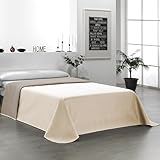 Martina Home Bouti-Tagesdecke, wendbar, Beige, Leder, 90 cm