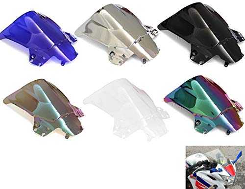 WSShop Protector de viento de doble burbuja para motor, parabrisas, deflectores de...