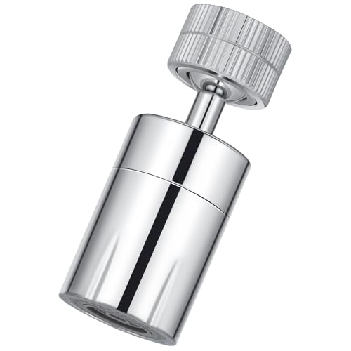 Yllnioos 水道 蛇口 シャワー 節水 泡沫器 首振り キッチン 蛇口シャワーヘッド 水栓 ノズル 先端 交換 (160度首振り・360度回転)
