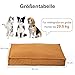 FUKUMARU Orthopädisches Hundebett - 91x64x14 cm, waschbares Hundekissen mit wasserdichter Gewebeschicht, kuschelige Hundematte, Hundematratze, Anti-Rutsch Hundecouch, grau.