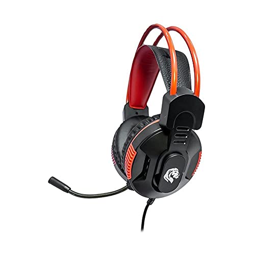 Fone De Ouvido Headset Gamer Com Microfone E Led - HAYOM, HF2207, Red, Grande