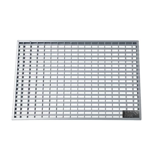 K60 Schuhabstreifer Gitterrost mit stabiler V-Stab Masche | 390 x 590 mm (Nennmaß 400 x 600 mm) | Stahl feuerverzinkt | begehbar | für Außen | Fußabstreifer Fußabtreter Eingangsrost Maschenrost