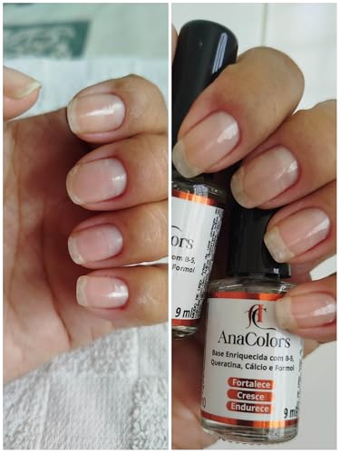 Base Fortalecedora Para Unhas Fracas AnaColors Com Vitamina B-5 e Cálcio.