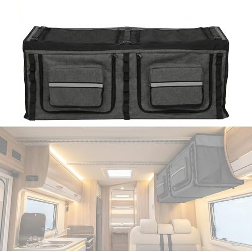 PULJOGDE 36" RV Overhead Cabinet, Van Storage Organizer for Mercedes Sprinter & Ford Transit Vans, Camper Van Solutions