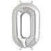 Produktbild ballonfritz® Ballon Zahl 0 in Silber - XXL 40"/102cm - Folienballons für Luft oder Helium als Geburtstag, Jubiläum, Hochzeit oder Abschluss Geschenk, Party Dekoration oder Überraschung