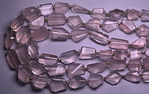 Quartz rose micro facetté en perles de 12-18mm pour concevoir un bijou empreint de tendresse