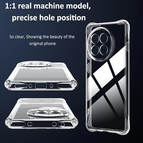 Image of REALCASE Silicone Oneplus 13R 5G Back Cover Case, Scratch Resistant Protective Crystal Clear Transparent Shock Proof Bumper Back Cover Case for Oneplus 13R 5G