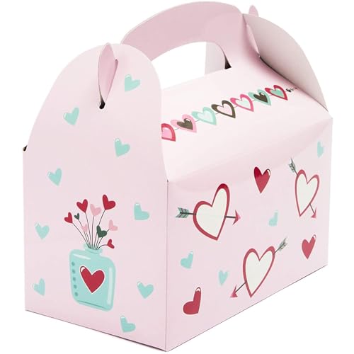 Boîtes à friandises Saint-Valentin emballage cadeau rose pour biscuits et chocolats