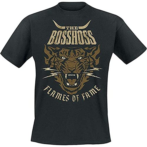 Photo de The Bosshoss Flames of Fame T-Shirt Short Sleeve Top Graphic Tee Printed T-Shirt for Men Black L