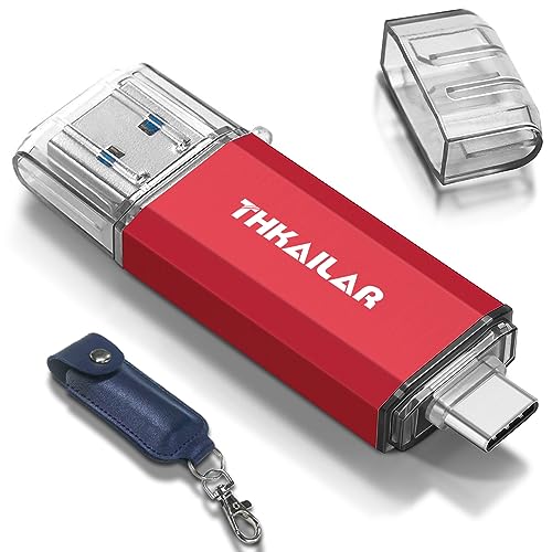 THKAILAR 2TB USB C Flash Drive,USB 3.2 Gen 2 Portable SSD up to 1000MB/s,Thumb Drive for iPhone 15/16 Series/Mac/PC/Android,Zinc Alloy Solid State...