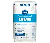 SEMIN Enduit de Lissage Intérieur 15 kg - Enduit de Finition pour Murs et Plafonds - Prépa...