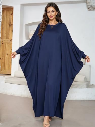 Image of Boedaty Women Soft Muslim Prayer Dress Abaya Islamic Ramadan Full of Elasticity Garment Dubai Robe