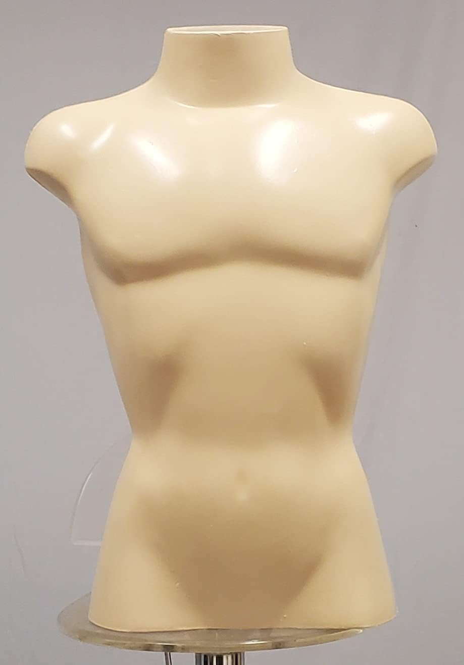 Male Torso Mannequin Form Display Bust 39" Chest, Flesh Color (#50R05)