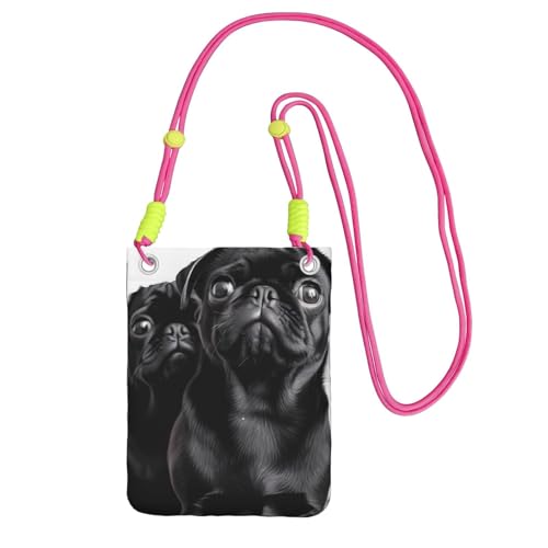 Pochette téléphone femme idée cadeau originale avec motif petit chien