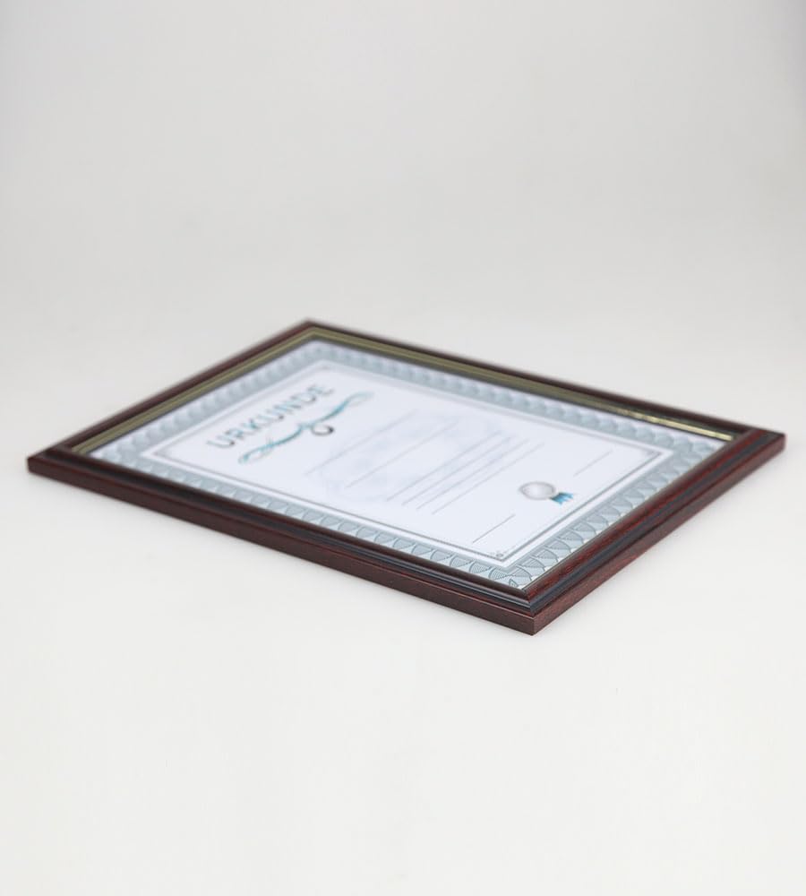 Ideal 10 Dokument Bilderrahmen in Mahagoni 21x29,7 DIN A4 Urkunde Bilder Foto Rahmen