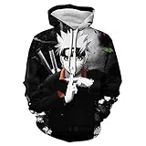 CHENMA Men Cosplay Japan Anime 3D Print Pullover Hoodie Sweatshirt with Front Pocket
