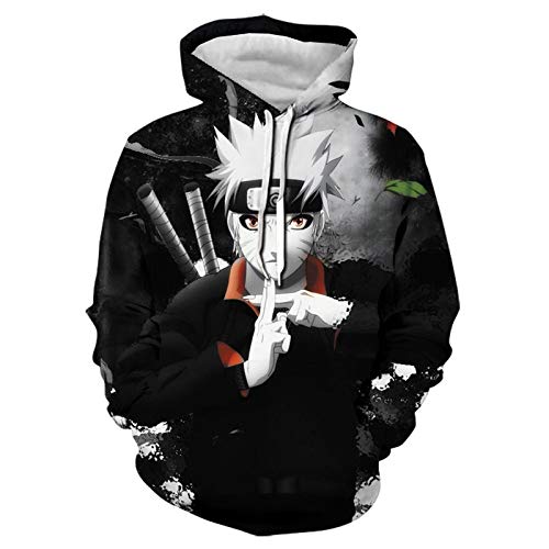 CHENMA Men Cosplay Japan Anime 3D Print Pullover Hoodie Sweatshirt with Front Pocket
