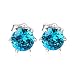 Produktbild Modische Damen Ohrstecker 925 Sterling Silber Exquisite Zirkonia Damenohrringe Ohrringe Damenschmuck (Blau)