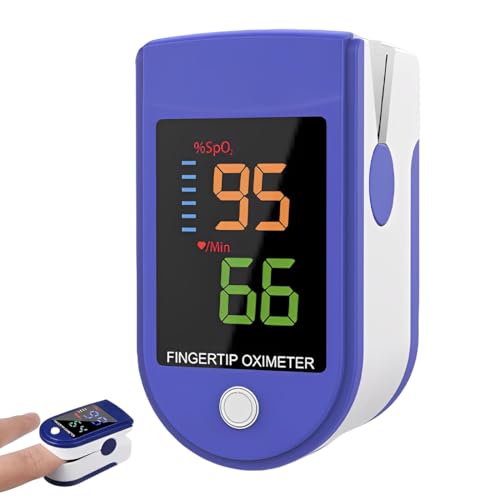 Tomedeks Pulsoximeter sauerstoffsättigung messgerät finger Pulsoximeter,und Herzfrequenz (Puls), Fingeroximeter mit Farbdisplay, schmerzfreie Anwendung am Finger,B