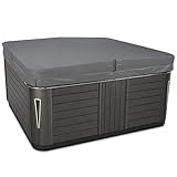MySpaCover 84' x 84' Hot Tub & Spa Cover Replacement | HydroTex 600D with 5-Year Warranty | UV-Resistant | 1.5lb High Density Insulated Foam Cover (Oxford Grey) | 4' 5' Radius