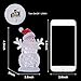 pearlstar Small Christmas Figurines with Color Changing LED Light Battery Operated for Table Decoration Set of 3 Acrylic Ornaments,4.5inch Reindeer, Santa, Snowman